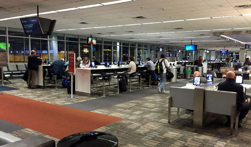 Delta boarding area at MSP