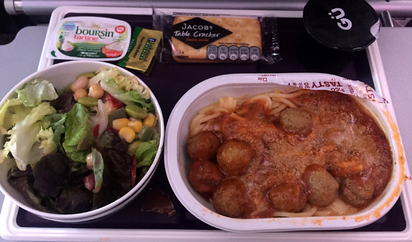 Virgin Atlantic meal