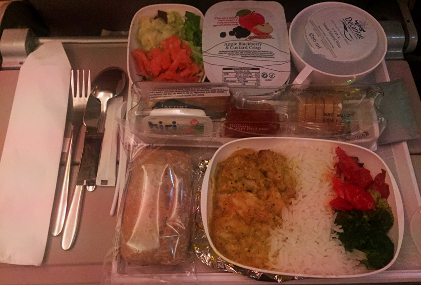 Emirates economy class meal